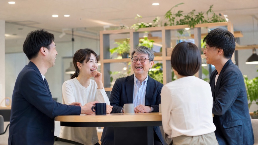 率直に話せる土台づくり 笑顔での対話シーン